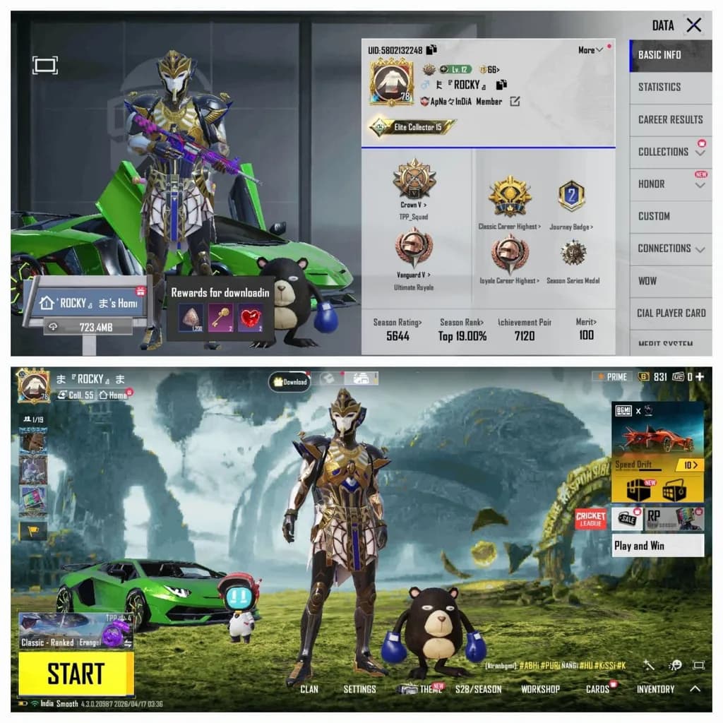 Armored Warrior with Green Sports Car