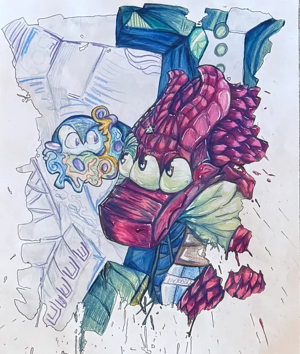 Dragon and Fish Encounter