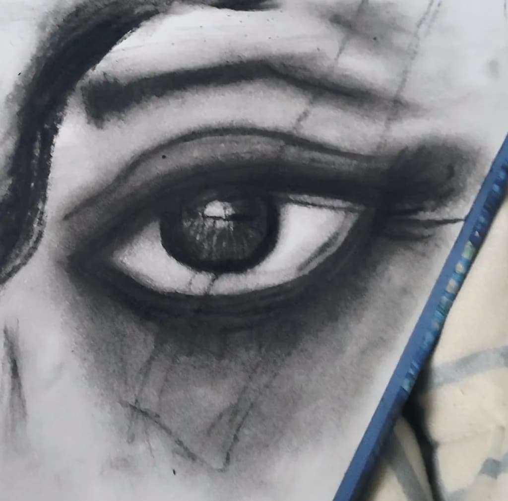 Charcoal Eye Study