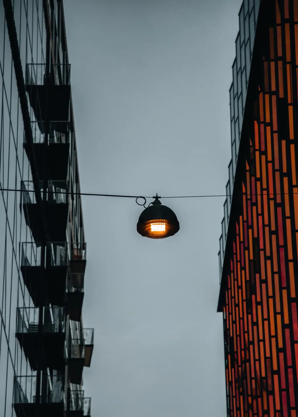 Urban Light Between Buildings
