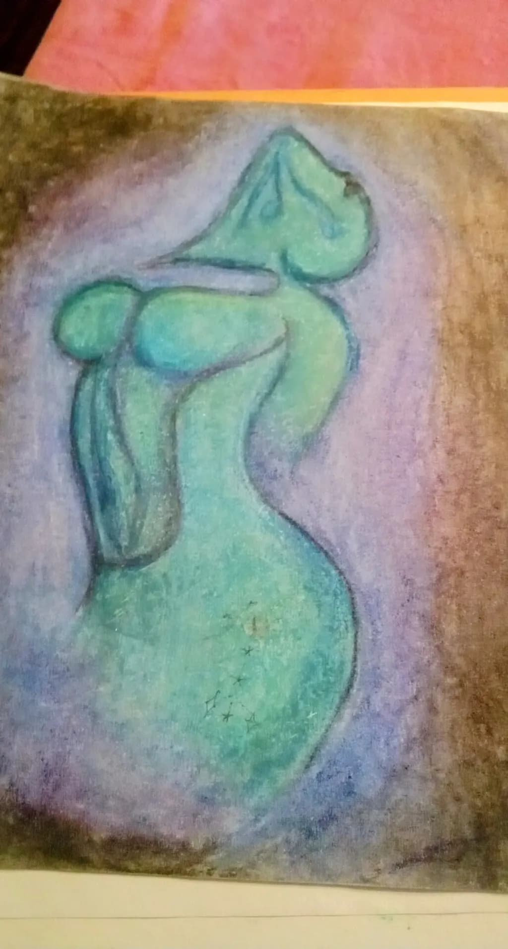 Abstract Figure in Blue