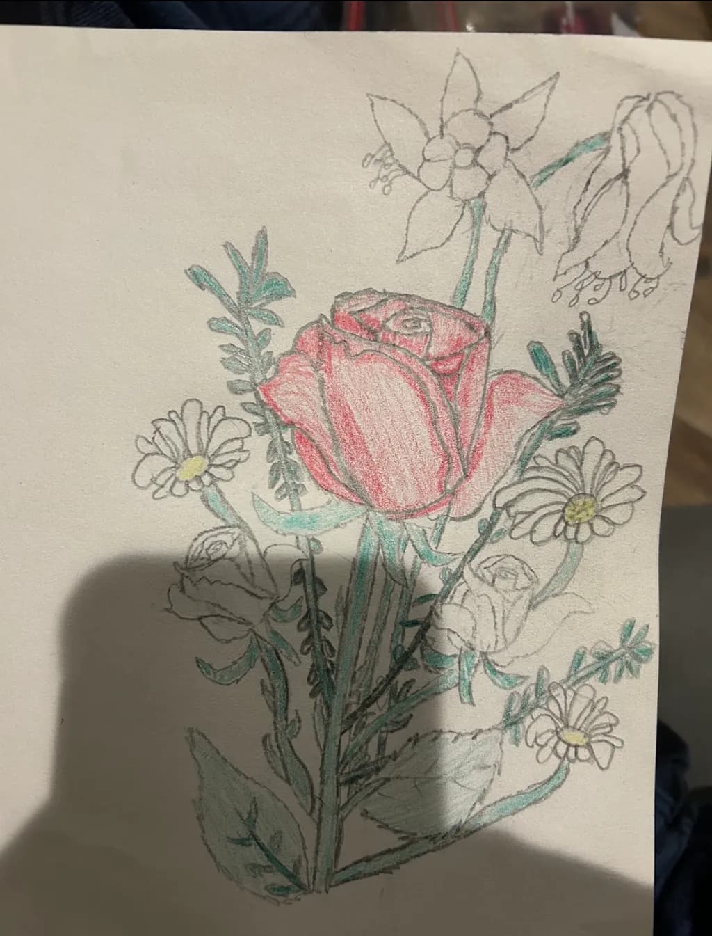 Rose and Daisies Bouquet