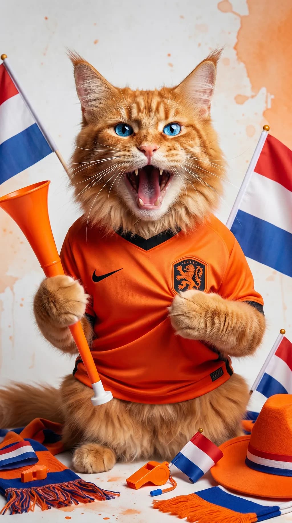 Orange Mainecoon Cat