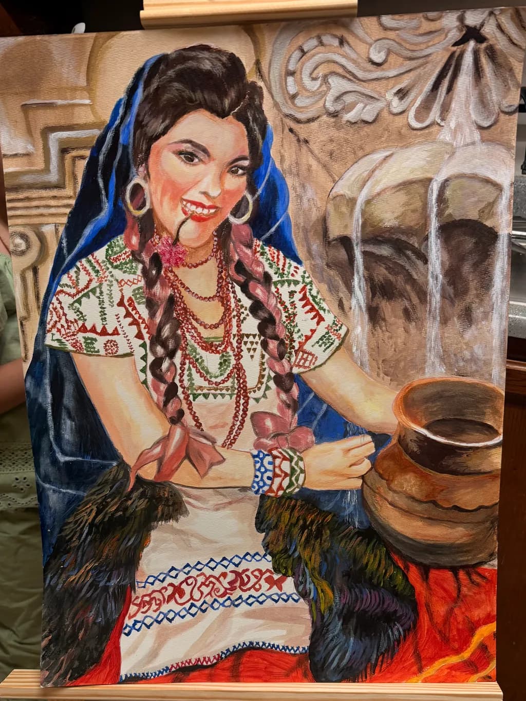 Traditional Woman with Pottery