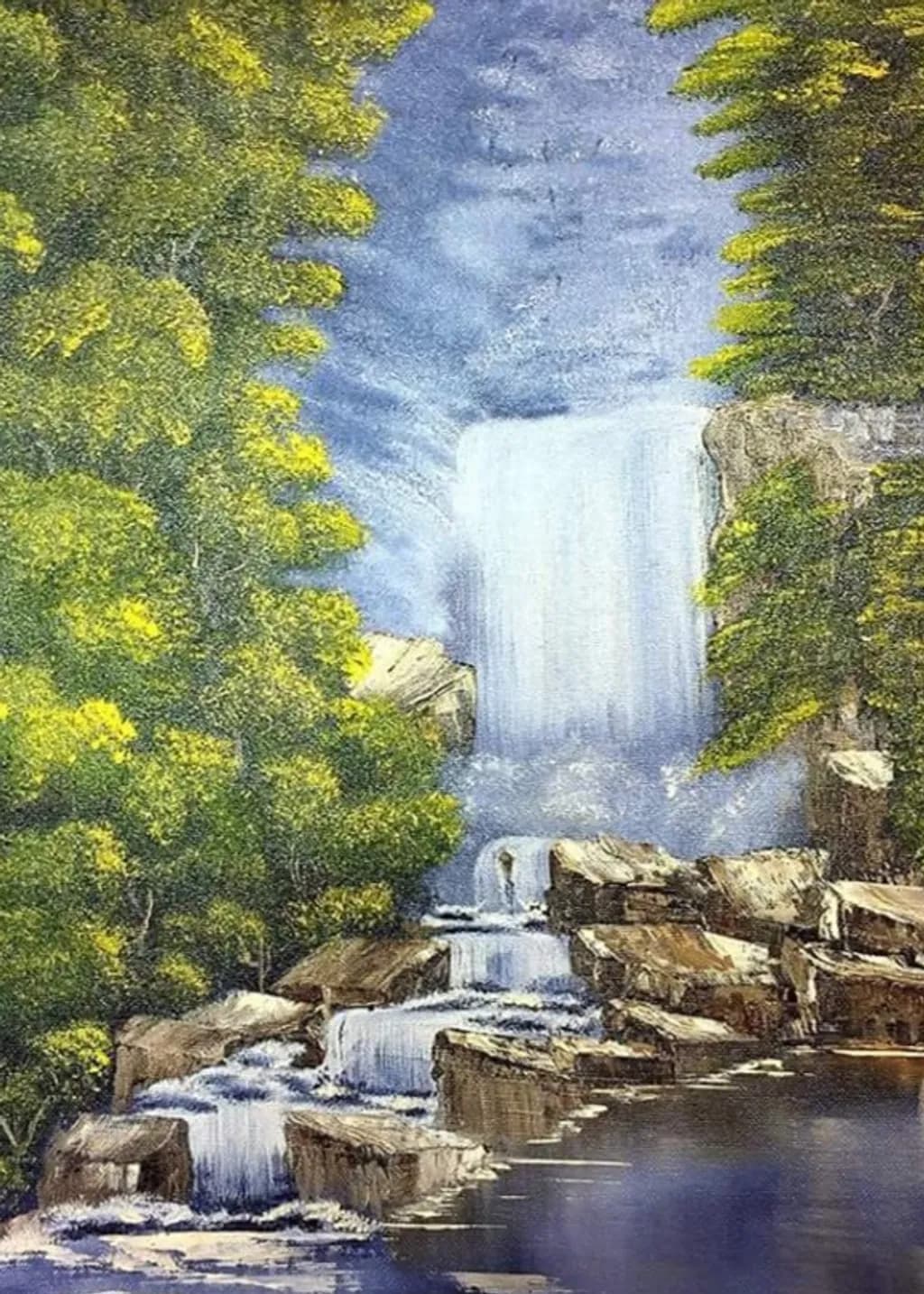 Waterfall Stream with Rocks