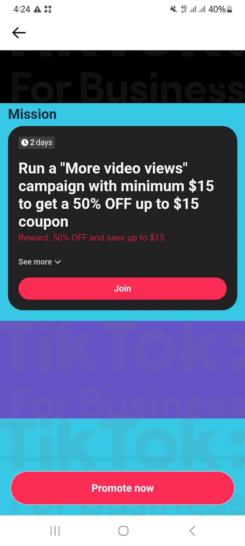 TikTok Promotion Mission