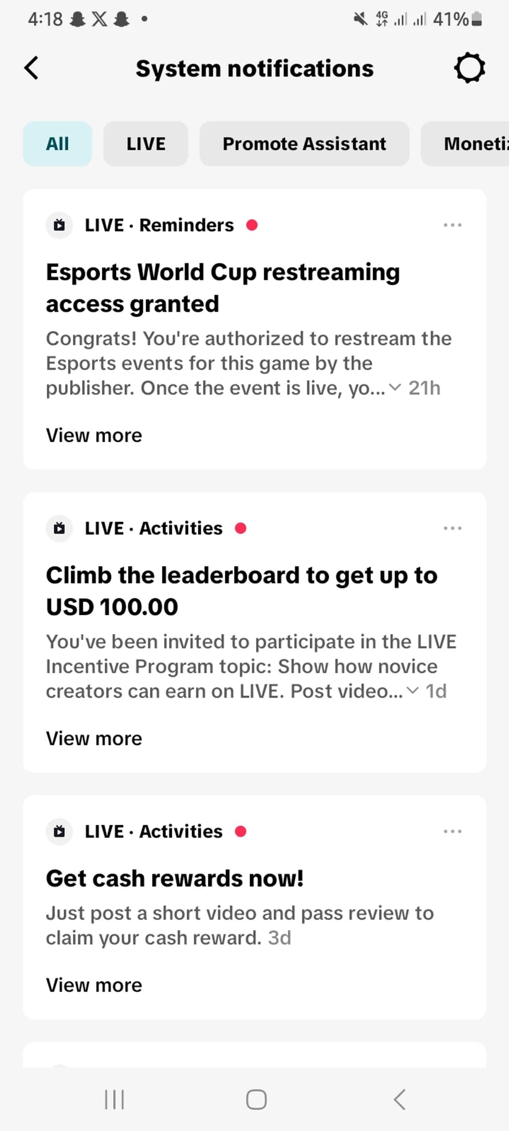TikTok Screenshot Notifications