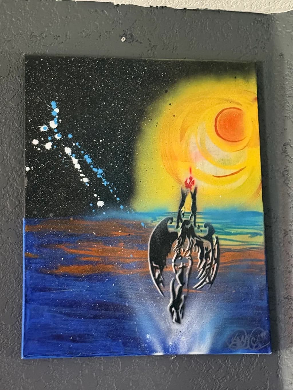 Angel at Sea Sunset