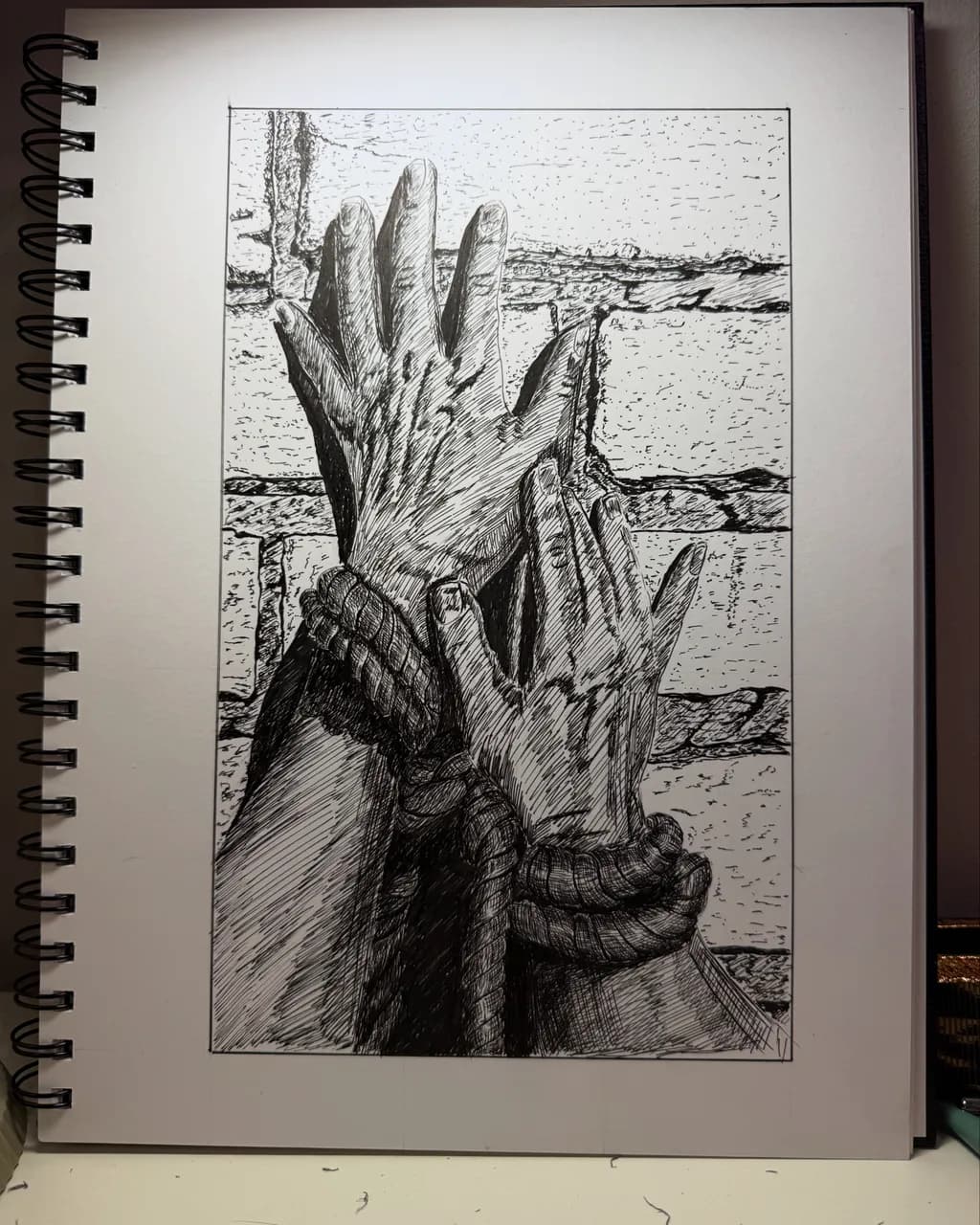 Hands Bound with Rope