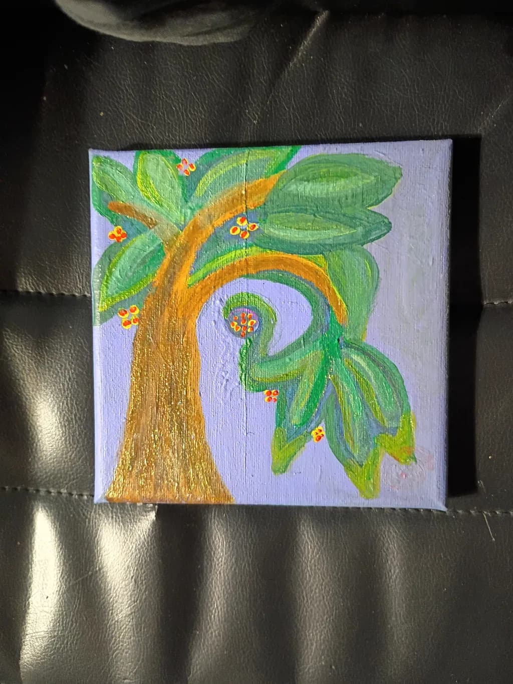 Abstract Tree with Leaves