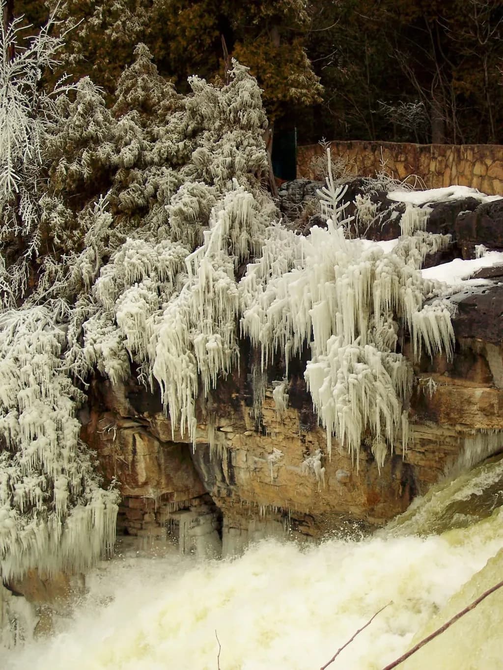 Frozen Waterfall Cliff