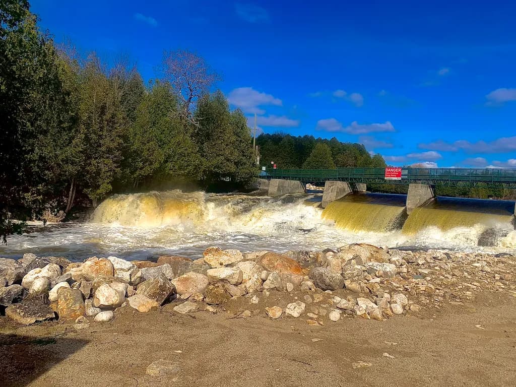 River Waterfall Bridge