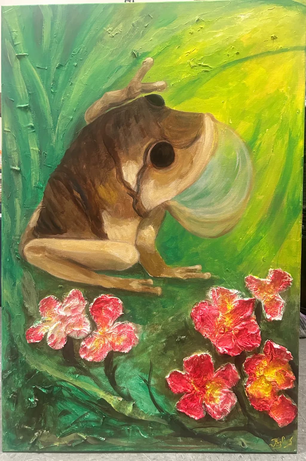 Frog and Flowers