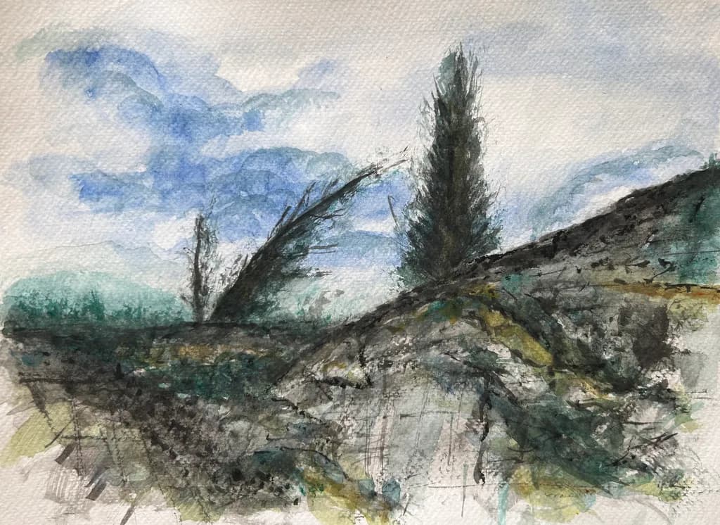Hill Landscape with Trees