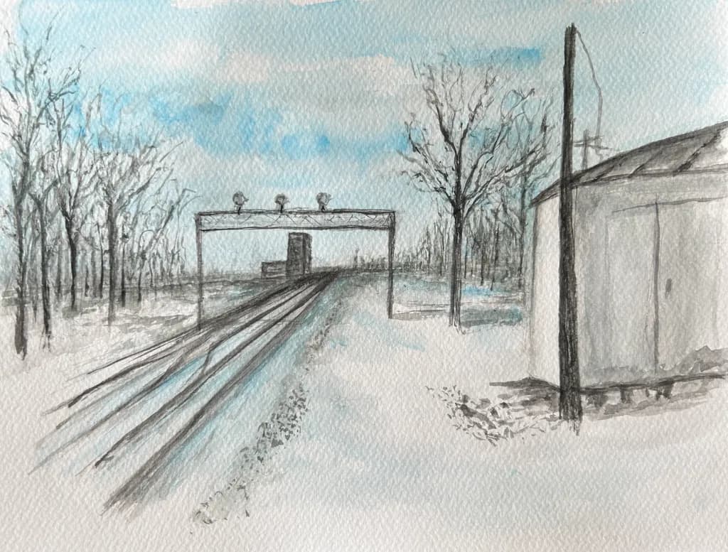 Winter Railroad Tracks