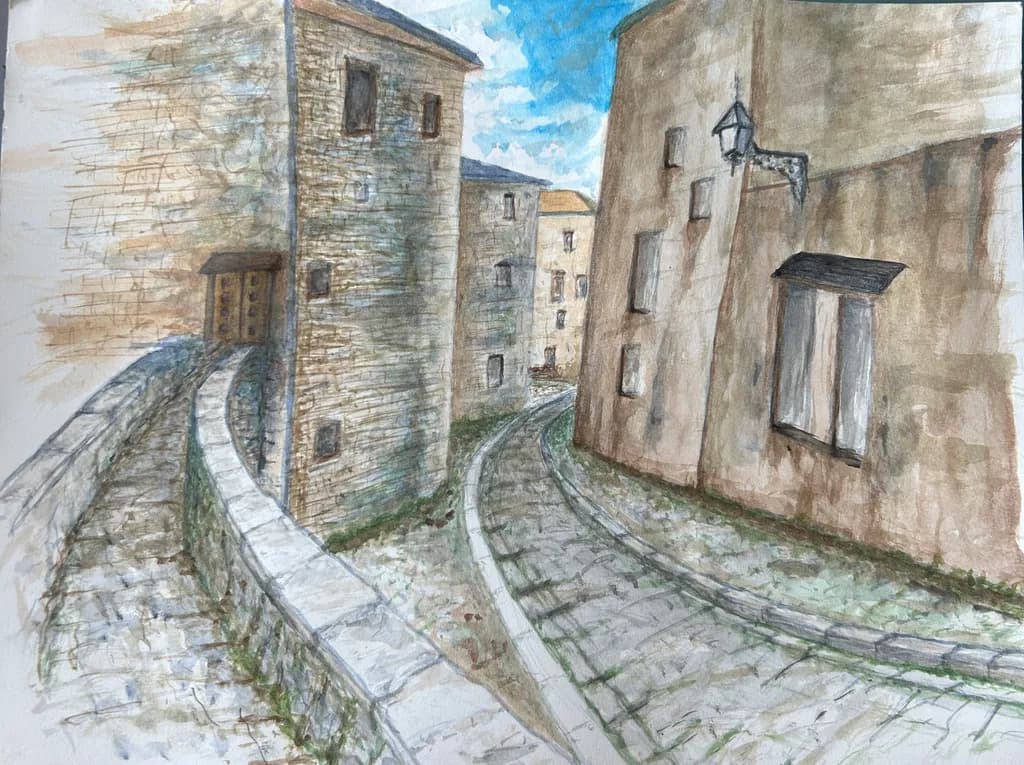Curved Stone Alley