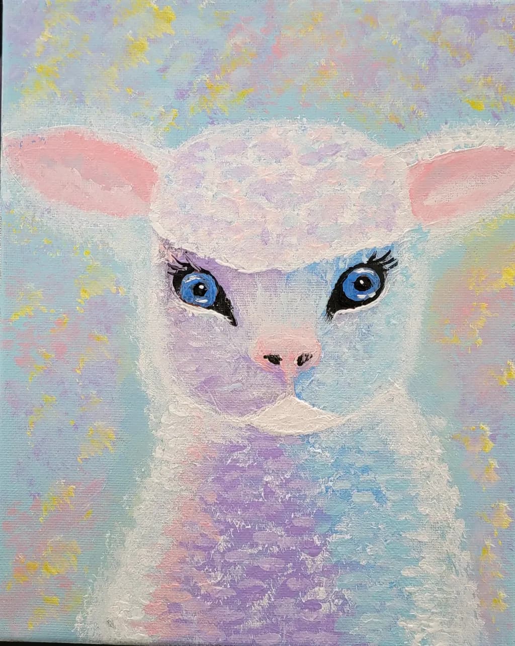Pastel Lamb Portrait