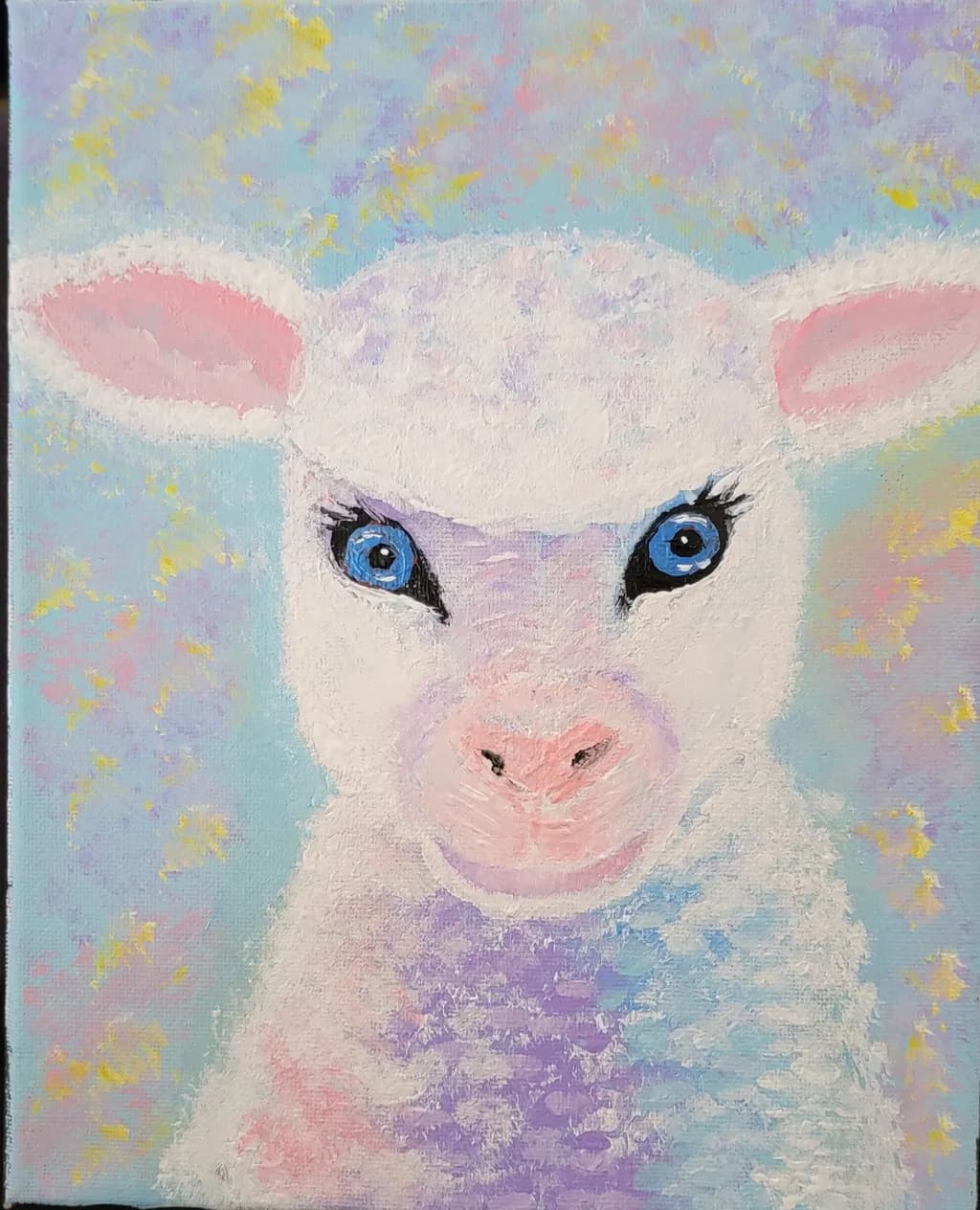 Blue-Eyed Lamb Portrait
