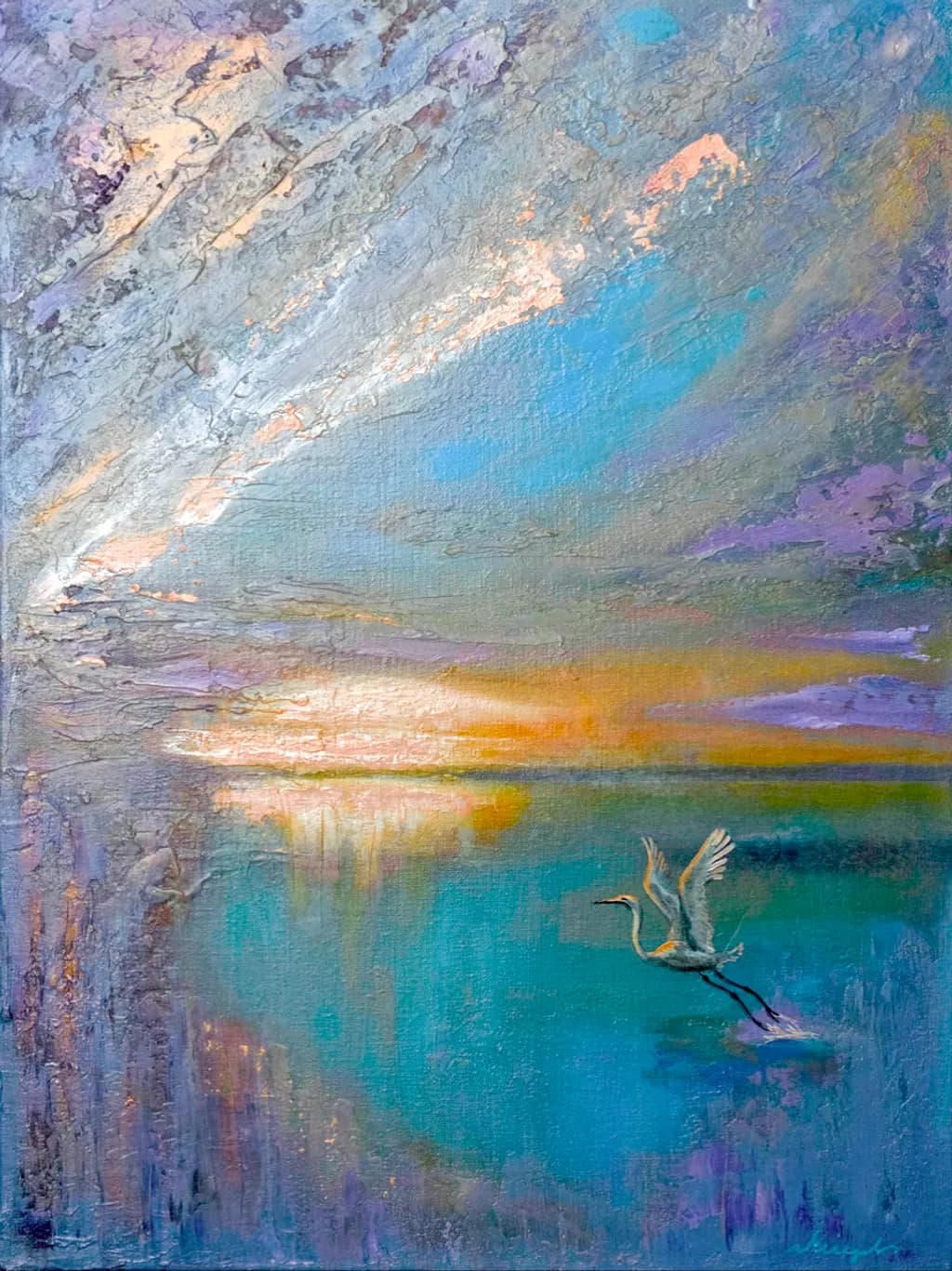 Heron at Dusk