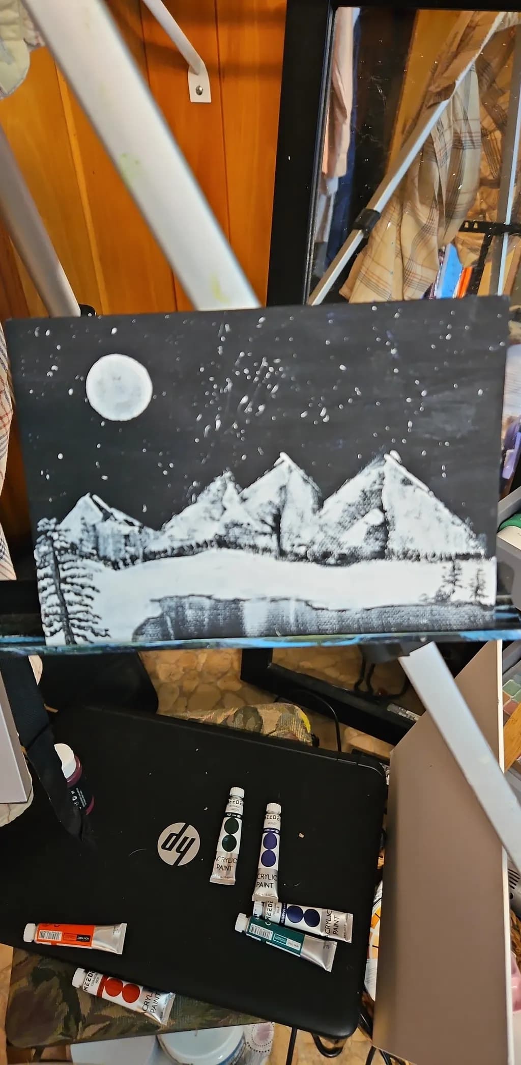 Moonlit Mountain Night