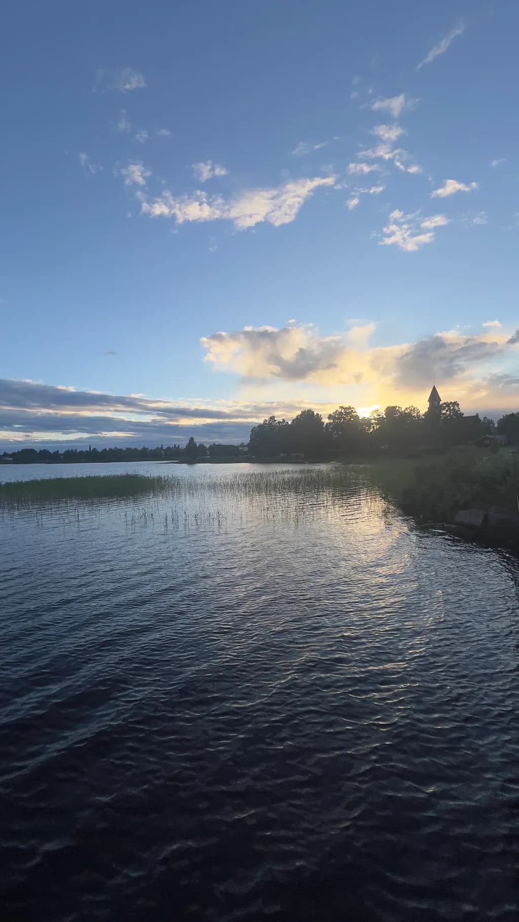 Sunset Over the Lake
