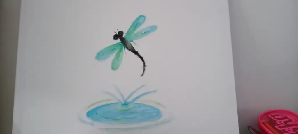 Dragonfly Over Water