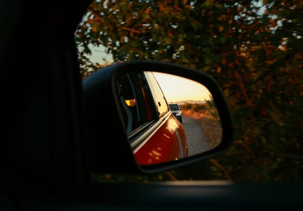 Rearview Road Reflection