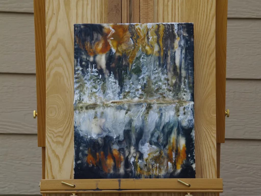 Abstract Wood Reflection