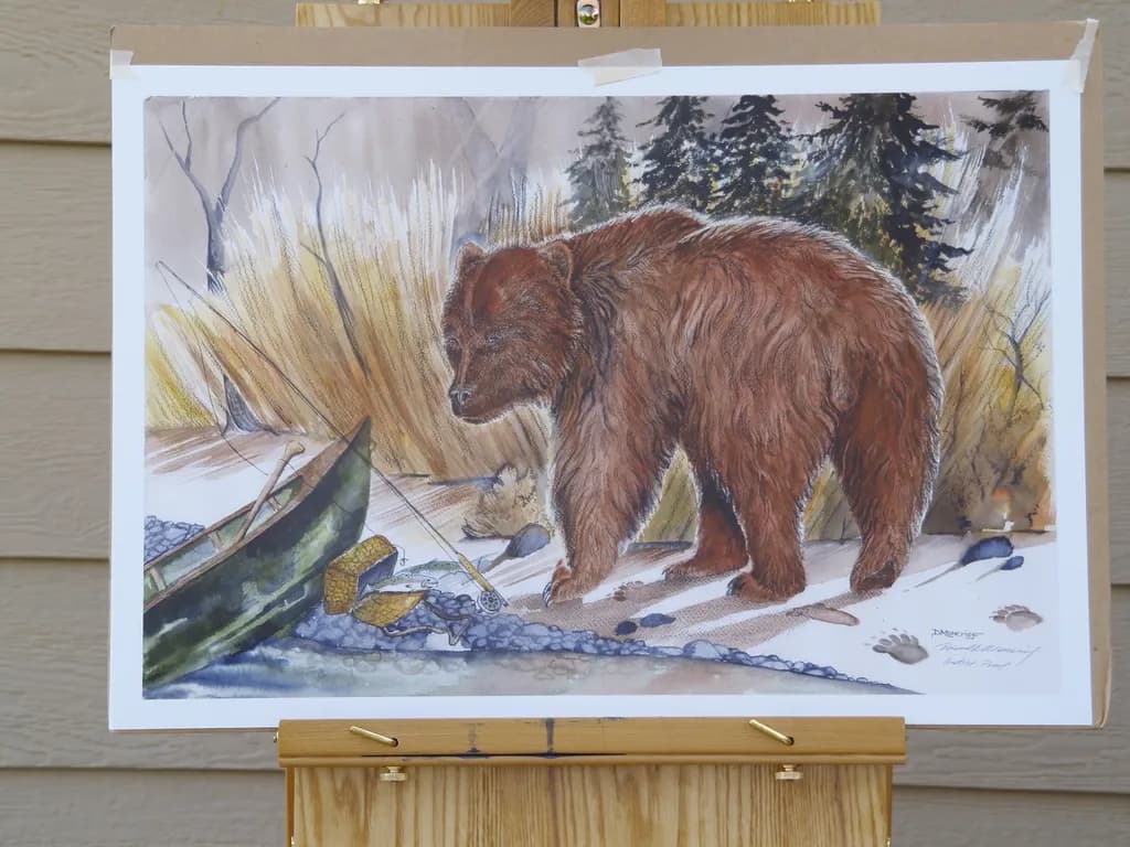 Brown Bear by Riverbank