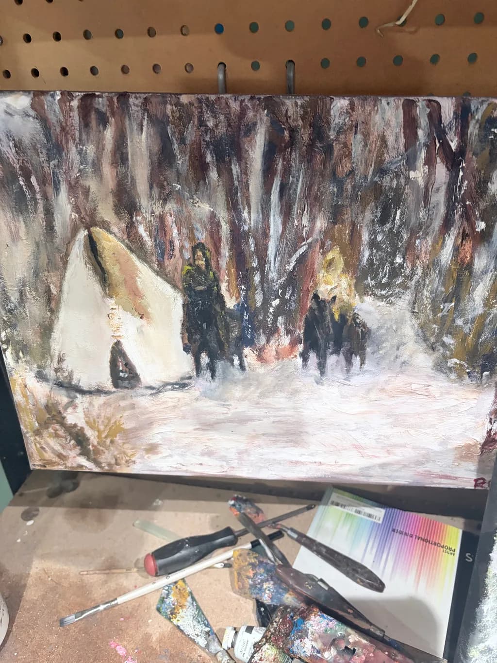 Winter Forest Campfire