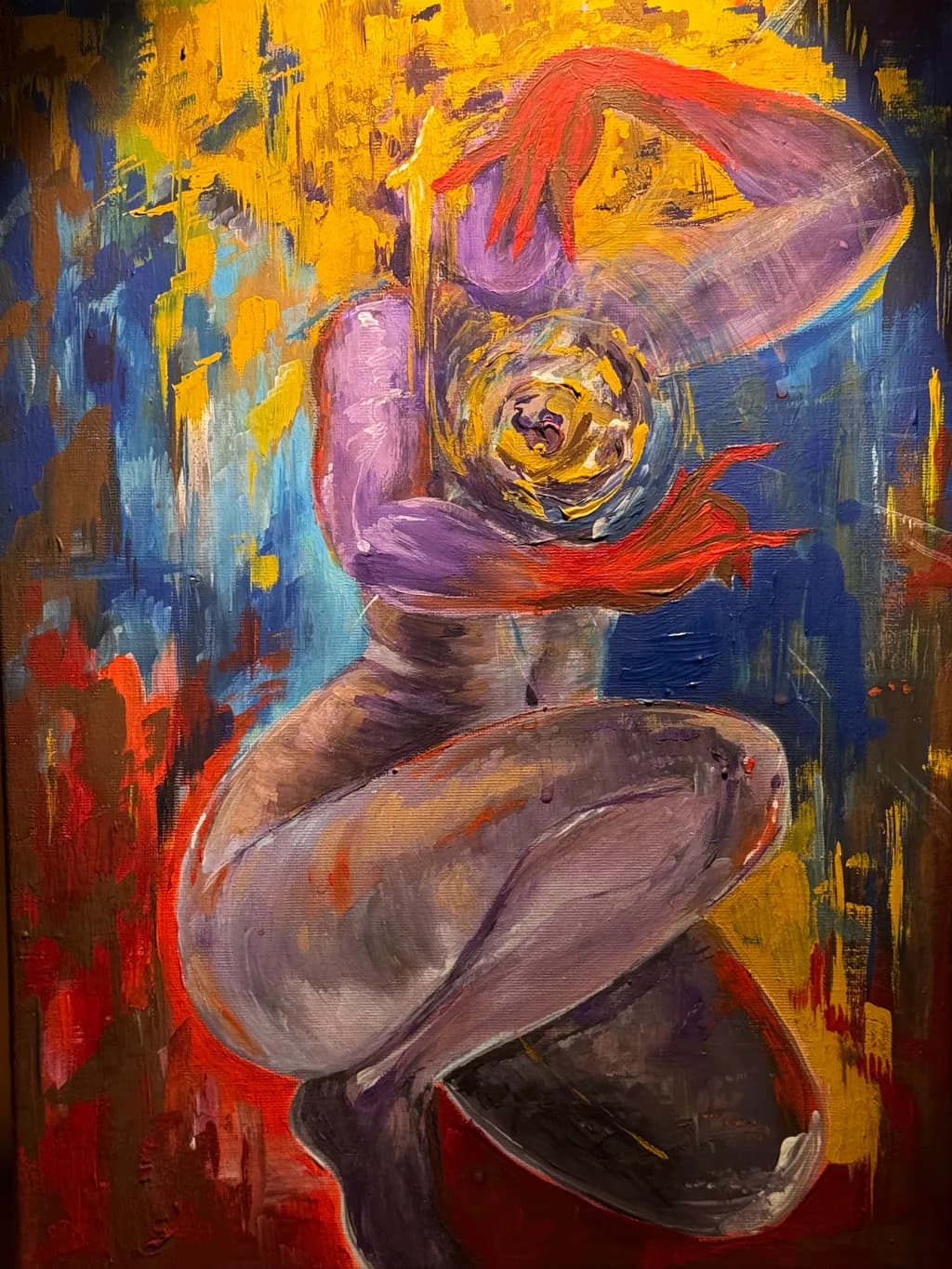 Abstract Figure with Spiral Center