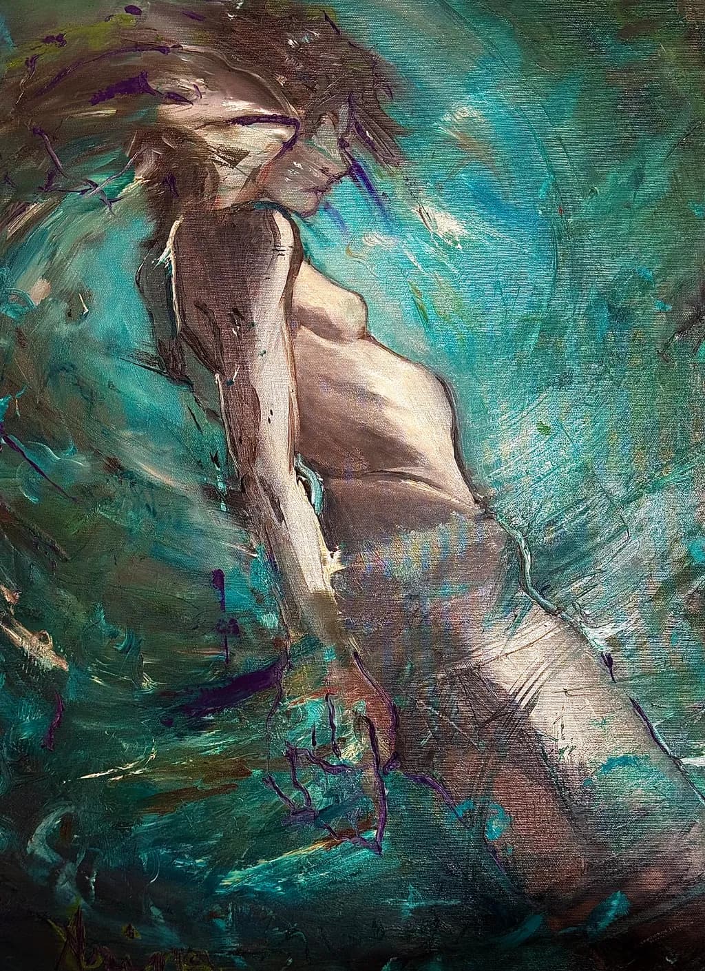 Pregnant Figure Blue