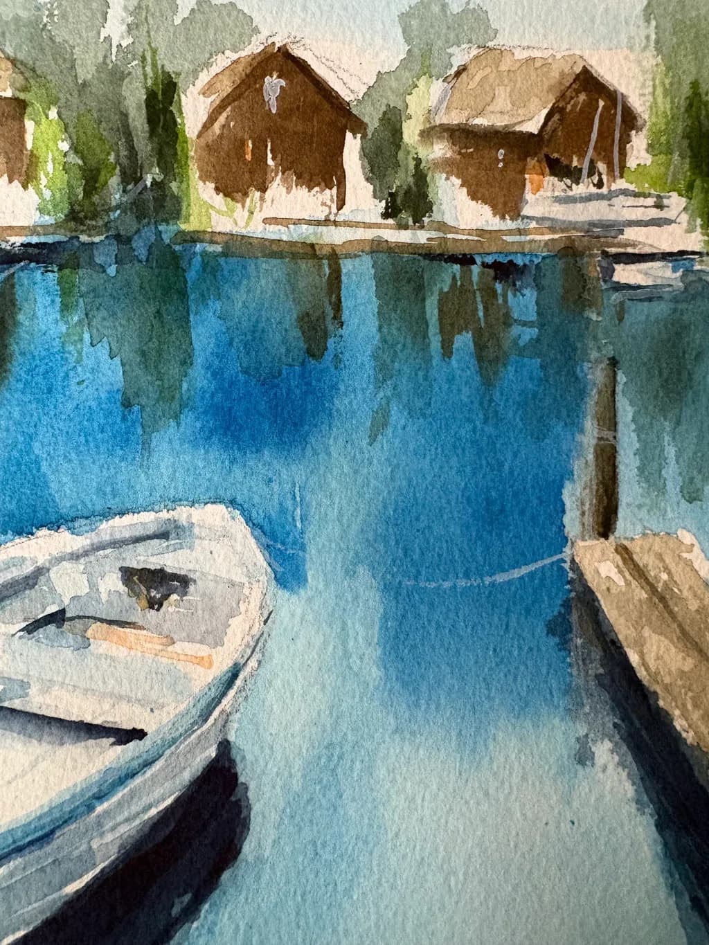 Lake Boat Reflection
