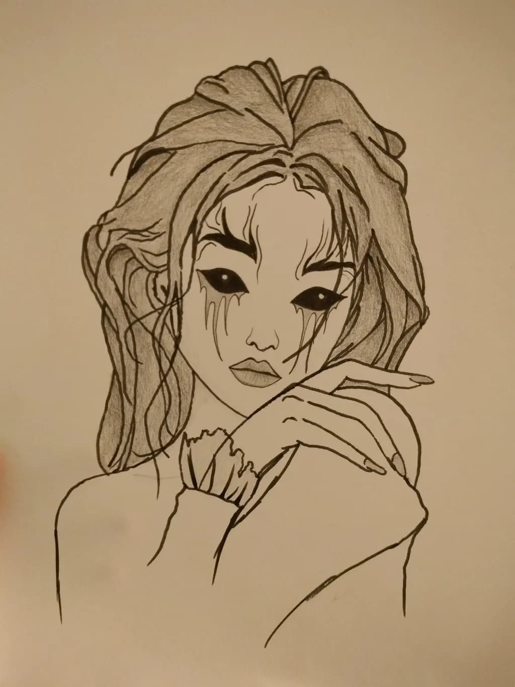 Tear-Streaked Portrait