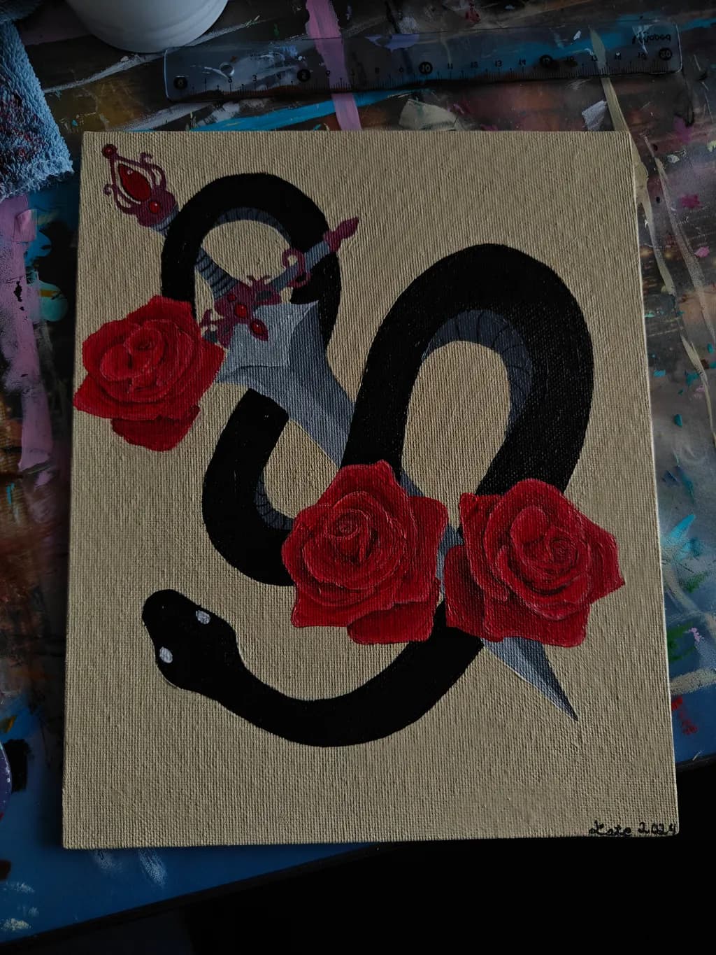 Snake and Roses Dagger