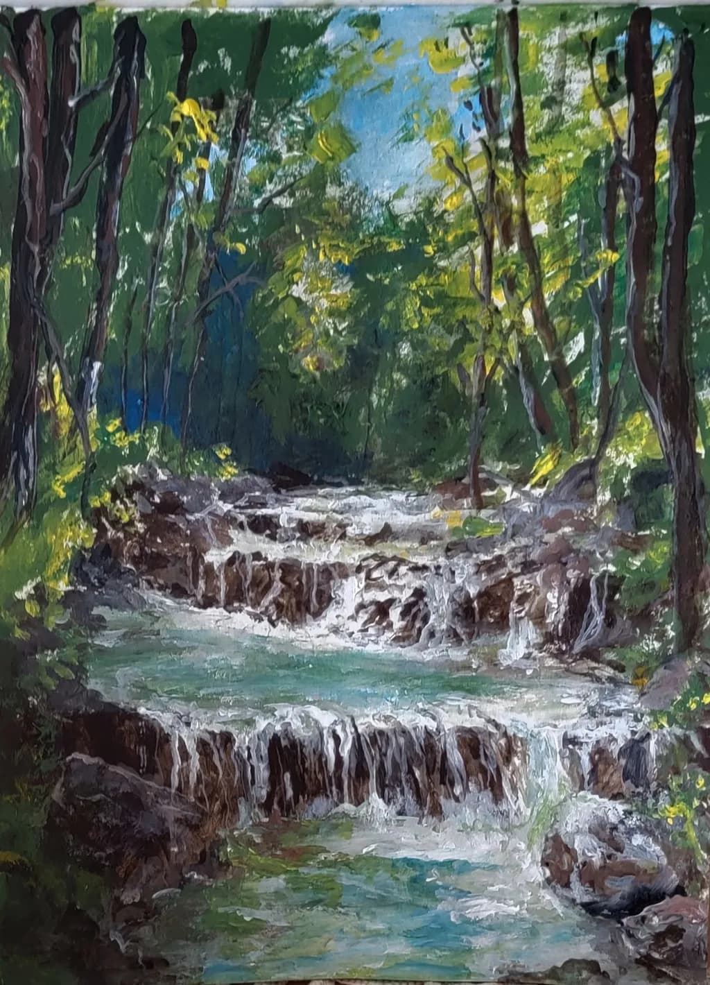 Forest Waterfall Cascade