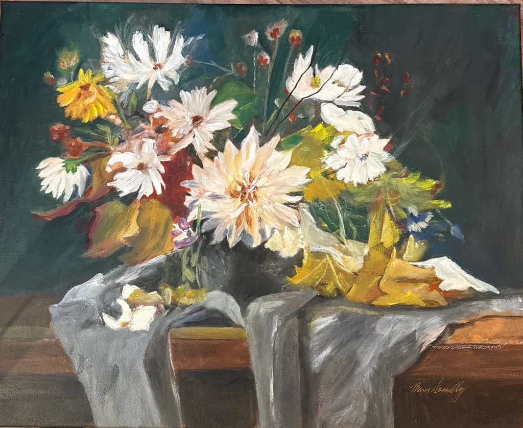 Autumn Flowers Vase