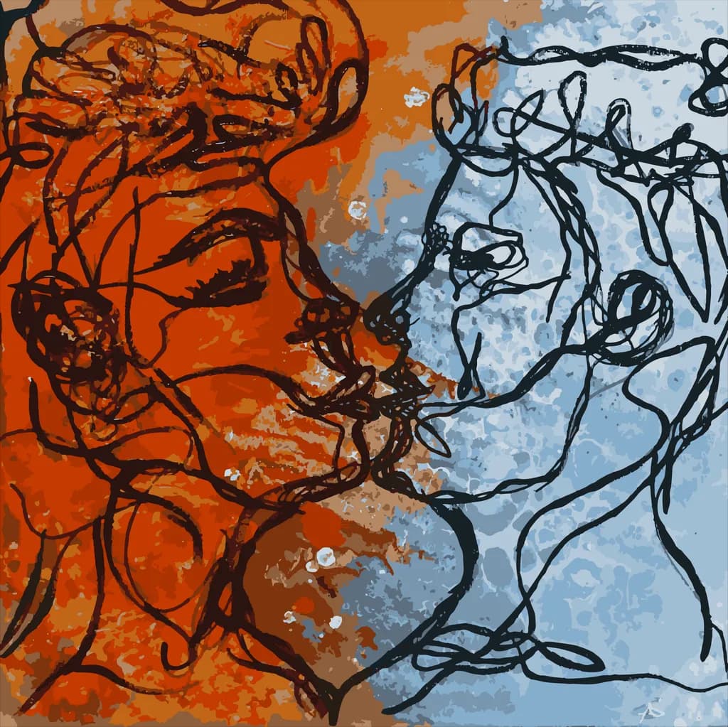 Abstract Faces Connection