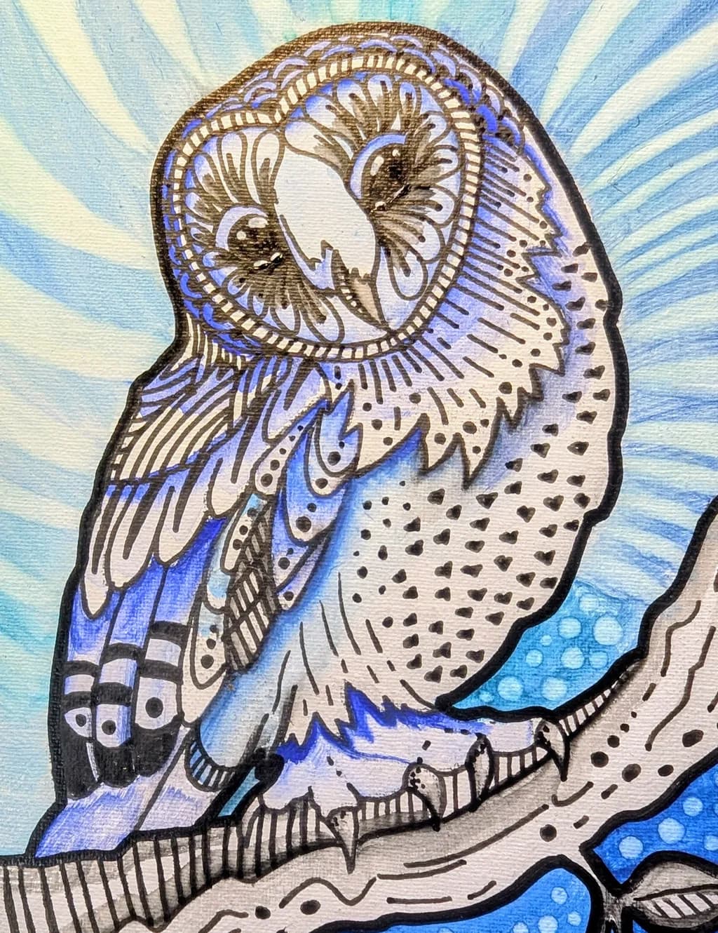 Owl Perched Branch