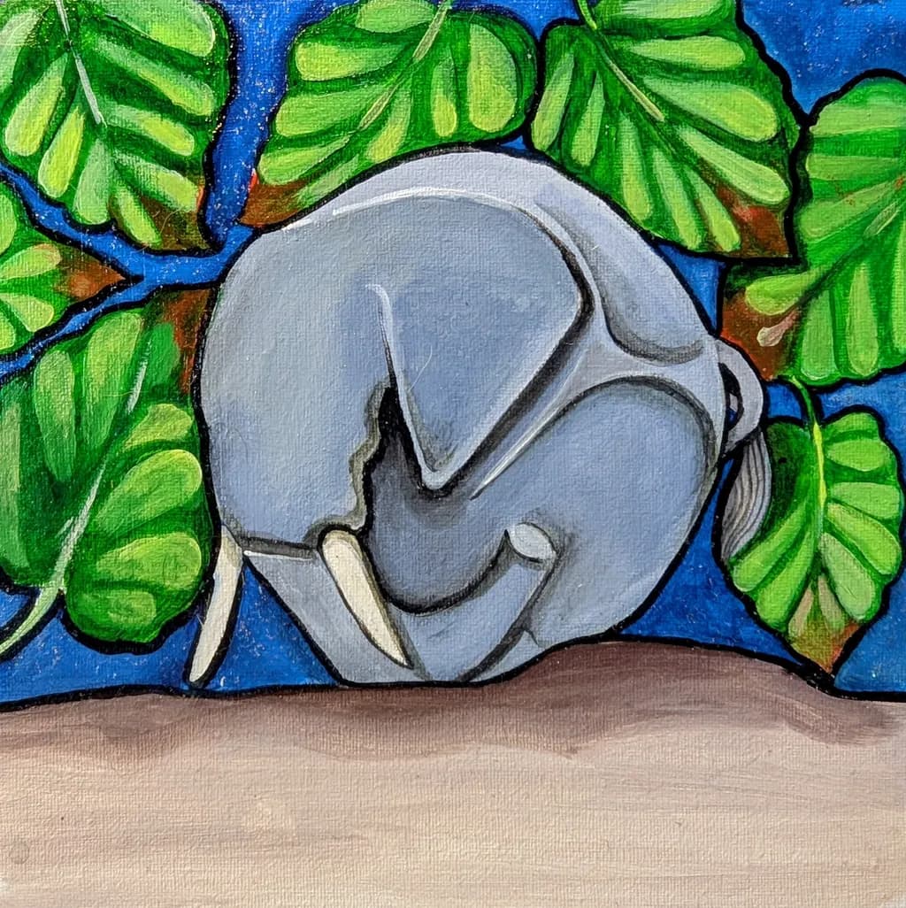 Elephant with Leaves