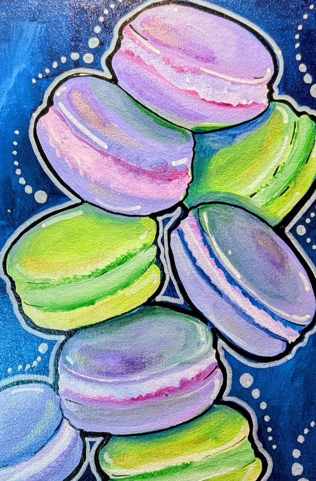 Colorful Macarons Cluster