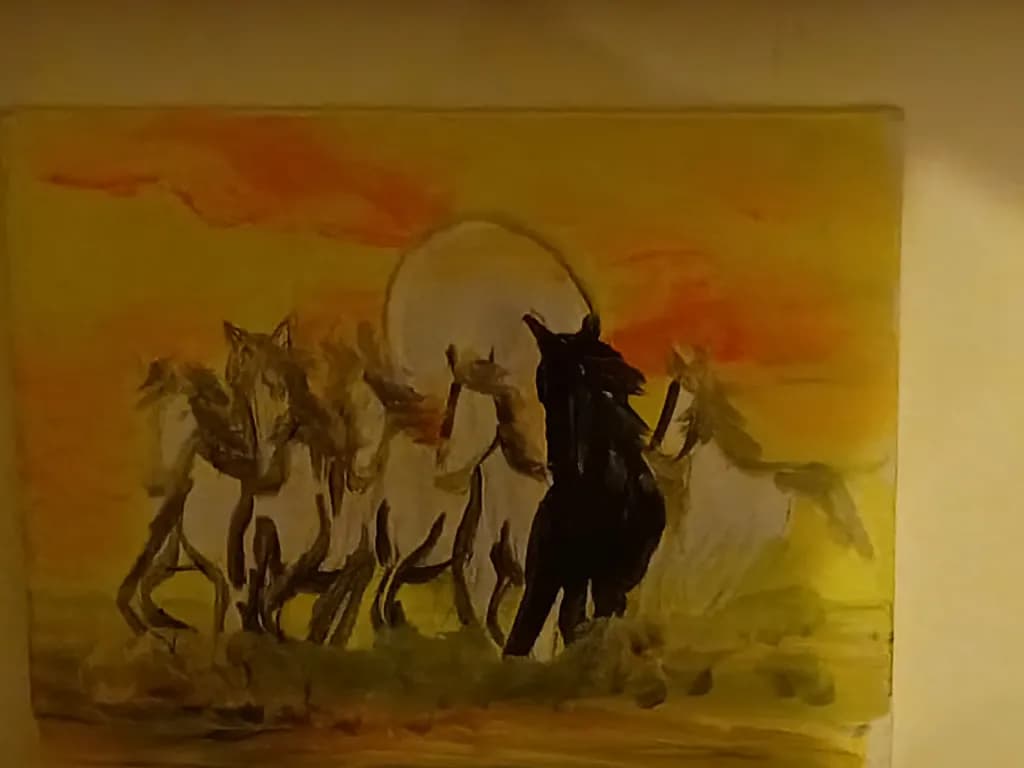 Sunset Horses Gathering