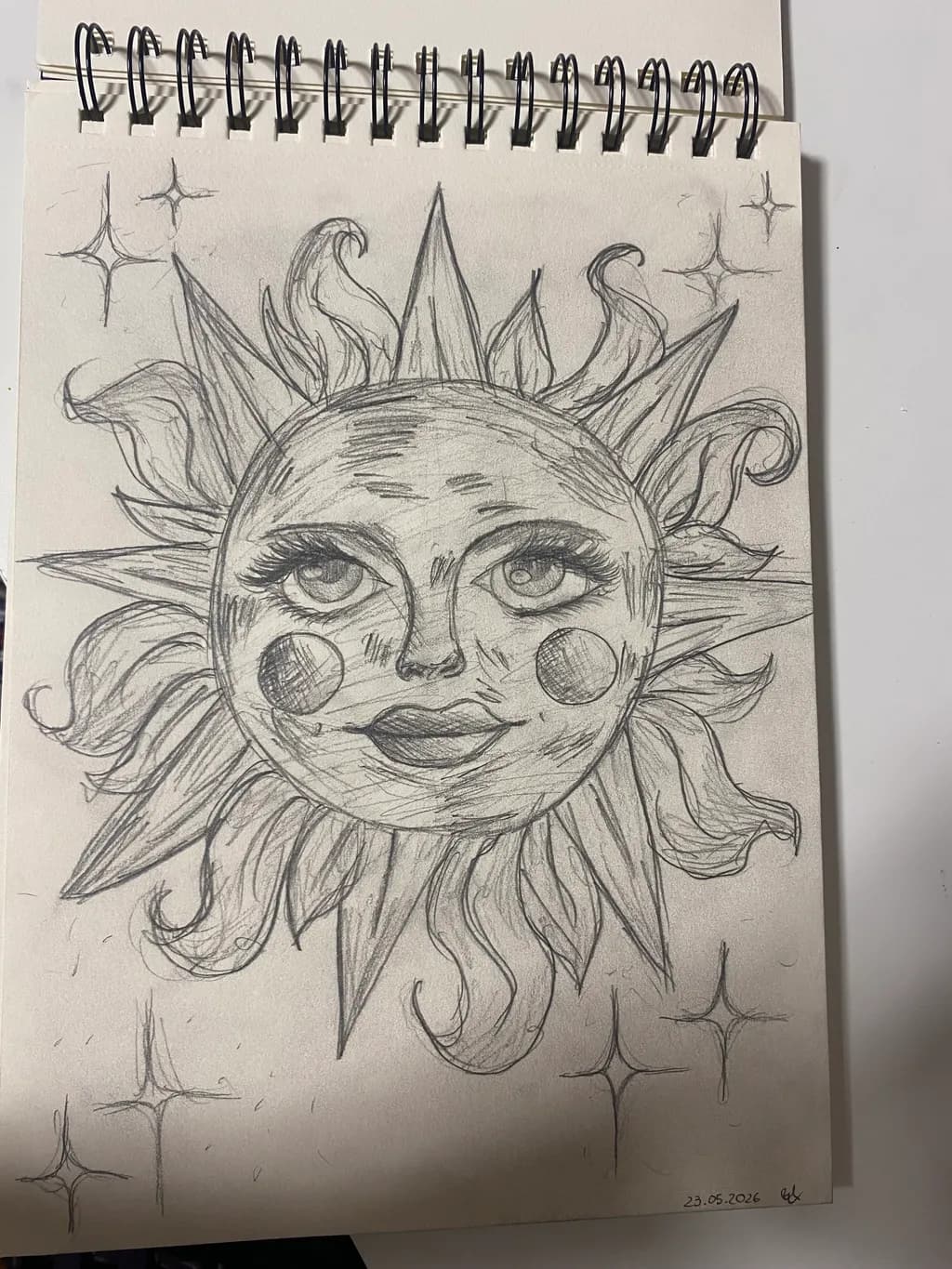 Sun Face Sketch