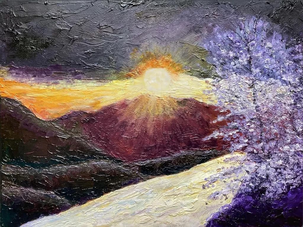 Sunset Over Mountains