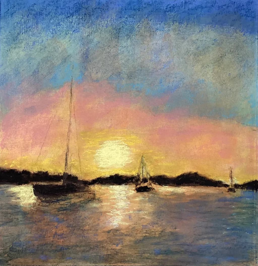 Sunset Sailboats