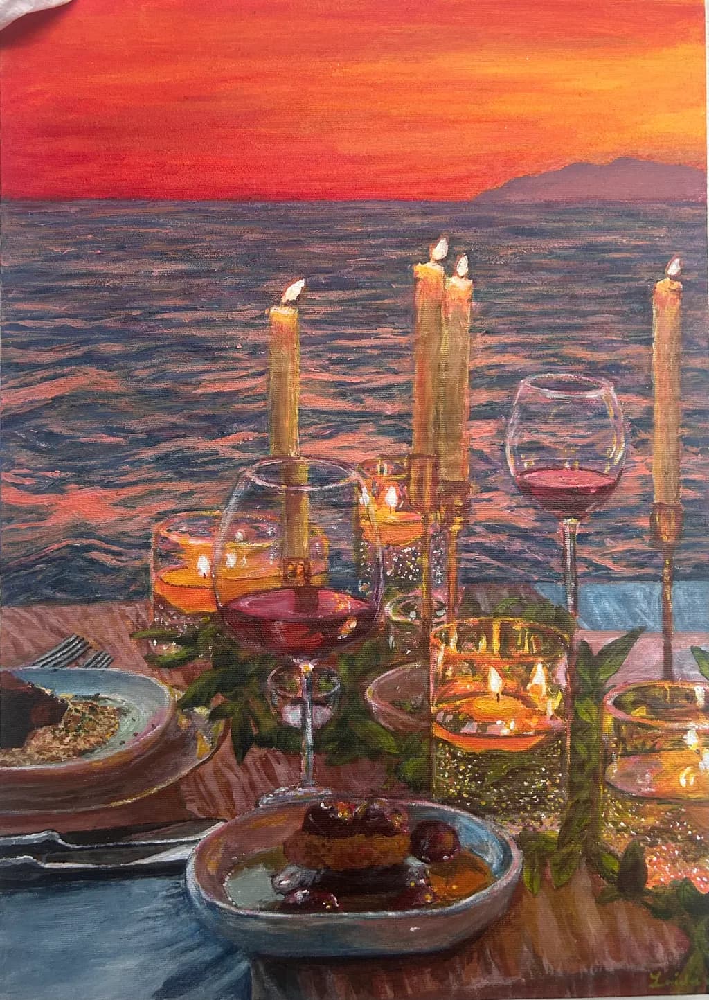 Sunset Dinner by the Sea