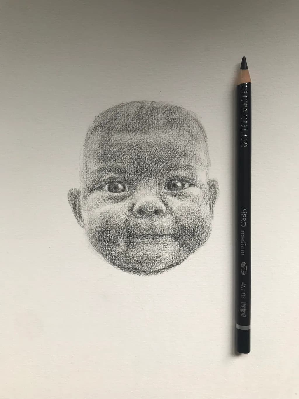 Baby Portrait Pencil Sketch
