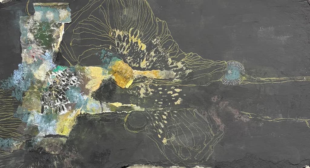 Floral Echoes on Slate