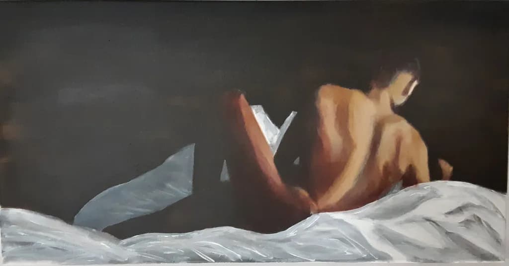 Nude Figure on Bed