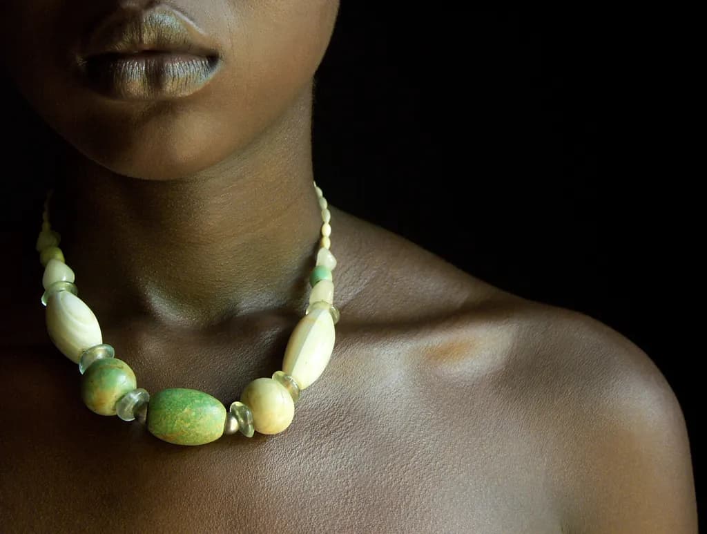 Amazonite et Quartz Blanc Necklace